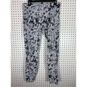 Athleta Rainier Tight Leggings Grey Lyra Garden Winter Running Pants size L